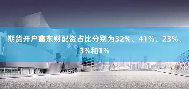 期货开户鑫东财配资占比分别为32%、41%、23%、3%和1%