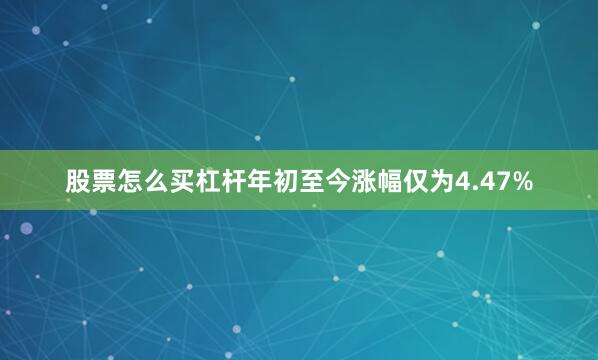 股票怎么买杠杆年初至今涨幅仅为4.47%
